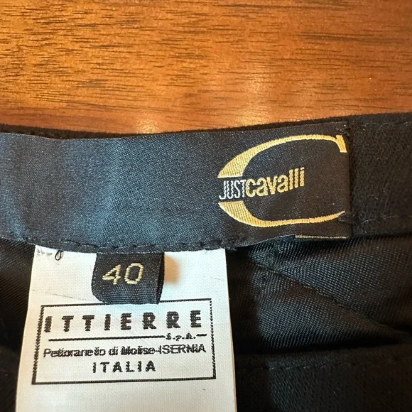 Just Cavalli Black Jacket & Pants Set Intricate Appliqué Spanish Style - Picture 16 of 16